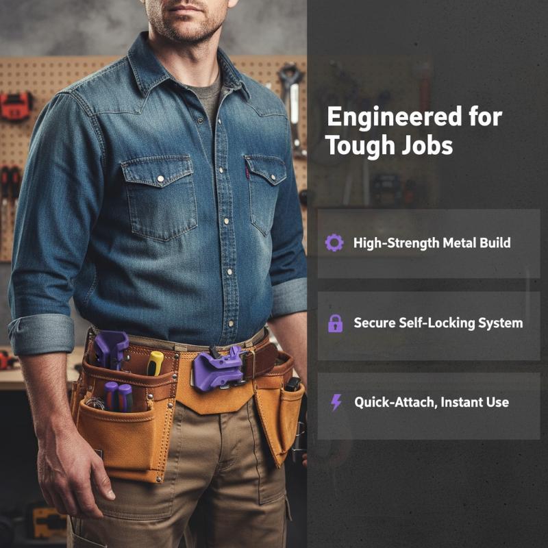 Power Tools Software - Kendiliğinden Kilitlenen Matkap Tutucu Kemer Klipsi