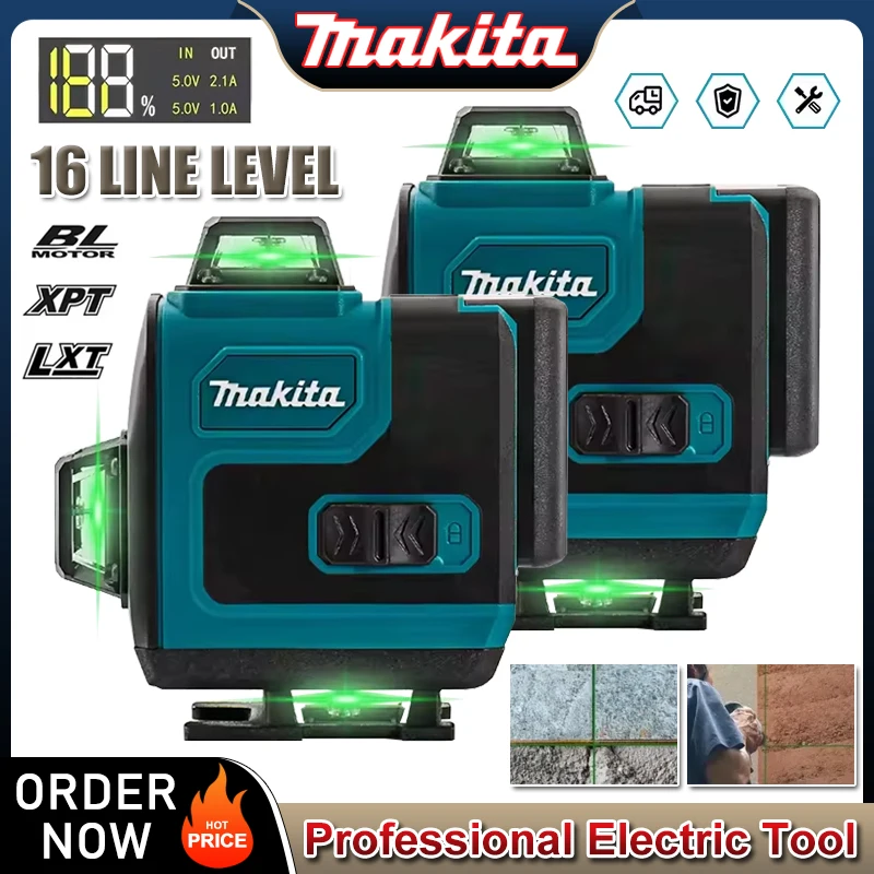 Power Tools Green - Makita 16 Hatlı Çapraz Seviye 360