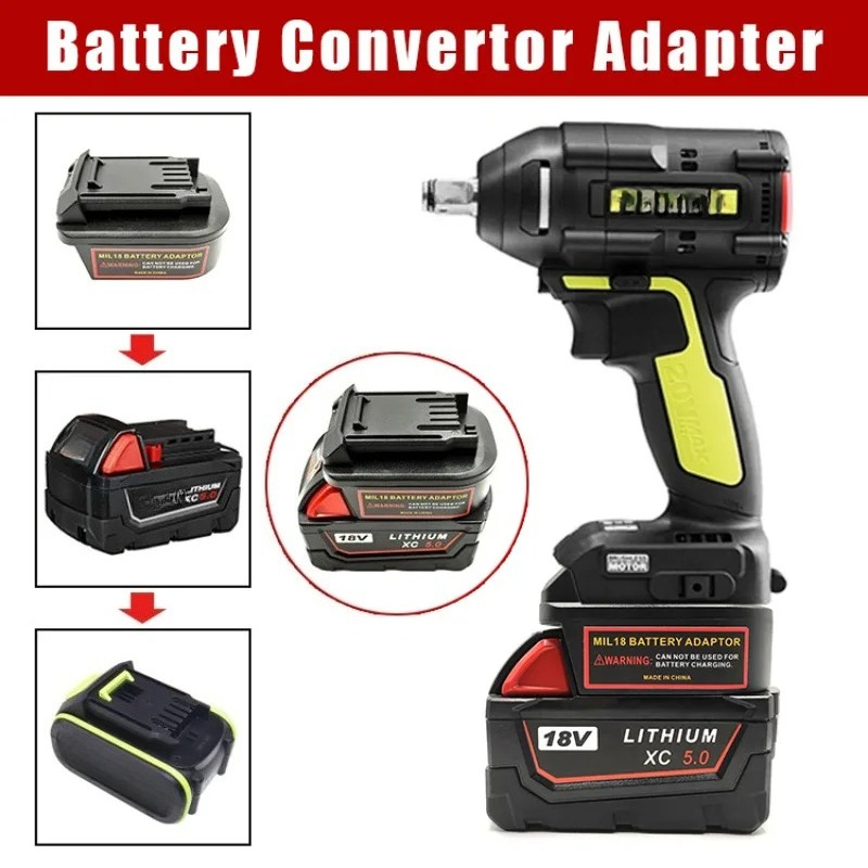 Power Tools Green - Milwaukee için Pil Adaptörü Dönüştürücü 18V