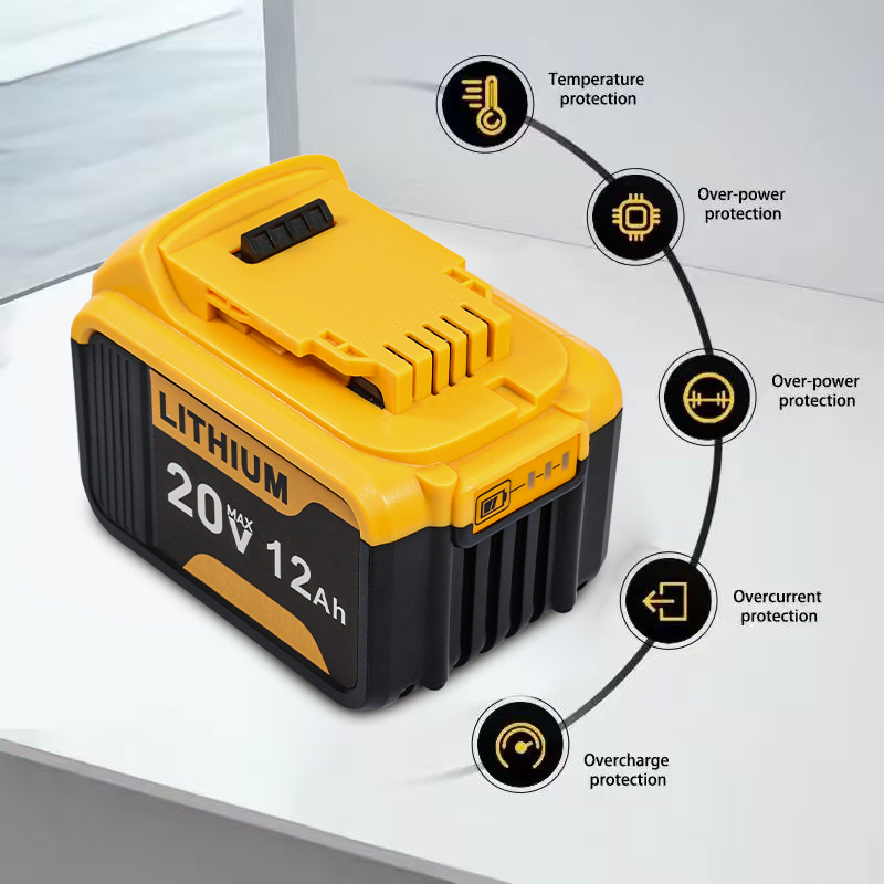 12.0Ah Pil Değişimi DEWALT 20V - Power Tools Yellow And Black incelemesi ve fiyatı
