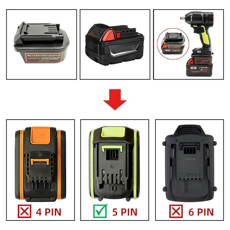 Milwaukee için Pil Adaptörü Dö - Power Tools Green incelemesi ve fiyatı